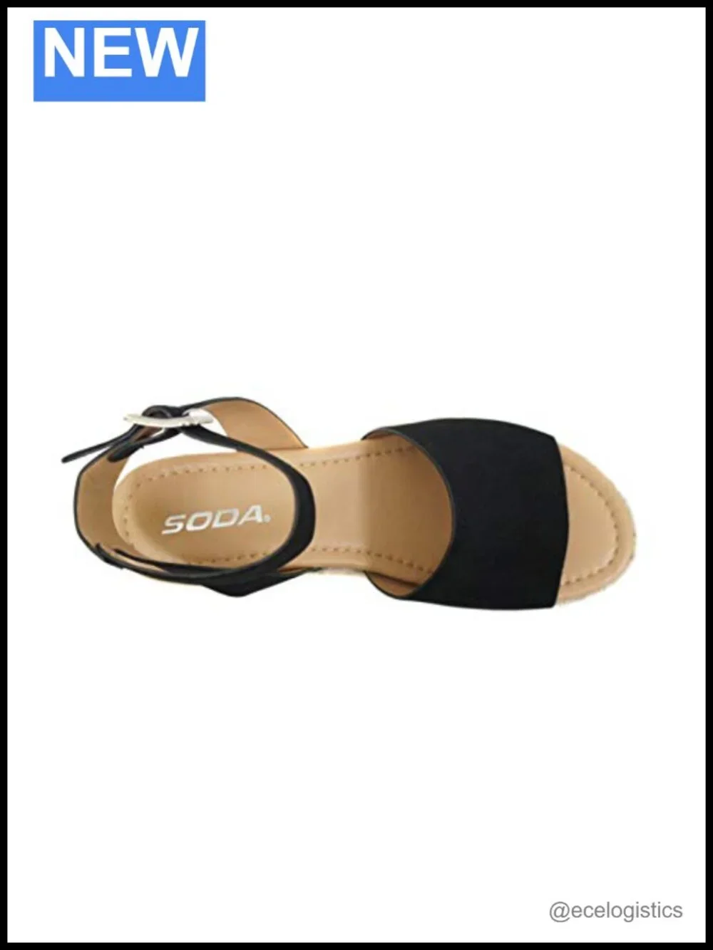 Open Toe Buckle Ankle Strap Espadrilles Flatform Wedge Casual Sandal